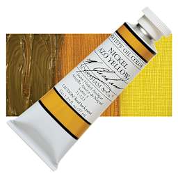 M. Graham Artists' Oil Color - Nickel Azo Yellow, 37 ml tube and swatch