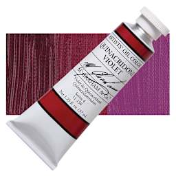M. Graham Artists' Oil Color - Quinacridone Violet, 37 ml tube and swatch