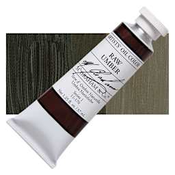 M. Graham Artists' Oil Color - Raw Umber, 37 ml tube and swatch