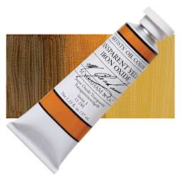 M. Graham Artists' Oil Color - Transparent Yellow Oxide, 37 ml tube and swatch