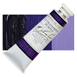 M. Graham Artists' Oil Color - Ultramarine Purple, 37 ml tube and swatch