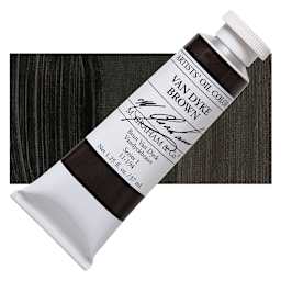 M. Graham Artists' Oil Color - Van Dyke Brown, 37 ml tube and swatch