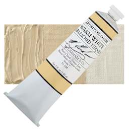 M. Graham Artists' Oil Color - Warm White (Unbleached Titanium), 150 ml Tube and swatch