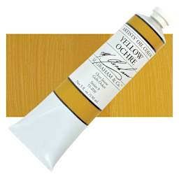 M. Graham Artists' Oil Color - Yellow Ochre, 150 ml tube and swatch