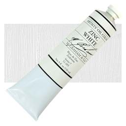 M. Graham Artists' Oil Color - Zinc White, 150 ml tube and swatch
