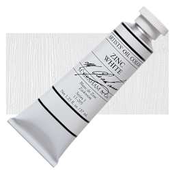 M. Graham Artists' Oil Color - Zinc White, 37 ml tube and swatch