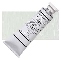 M. Graham Artists' Oil Color - Titanium White, 37 ml tube and swatch