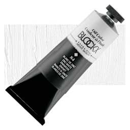 Blockx Artist Oil Color - Zinc White, 200 ml tube and swatch