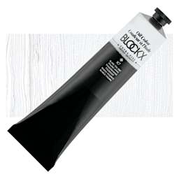 Blockx Artist Oil Color - Titanium-Zinc White, 200 ml tube and swatch