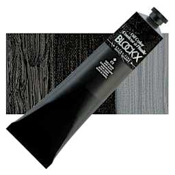 Blockx Artist Oil Color - Ivory Black, 200 ml tube and swatch