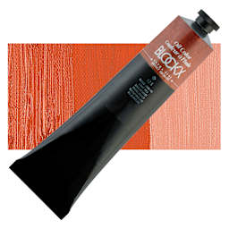 Blockx Artist Oil Color - Light Red, 200 ml tube and swatch