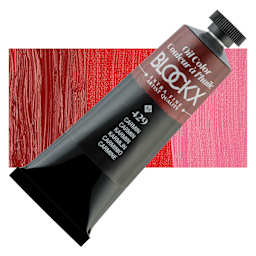 Blockx Artist Oil Color - Carmine, 35 ml Tube and swatch
