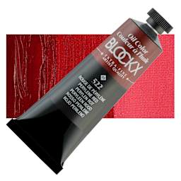 Blockx Artist Oil Color - Perylene Red, 35 ml - Tube and Swatch