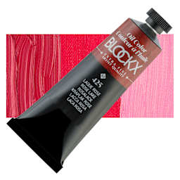 Blockx Artist Oil Color - Rose Lake, 35 ml tube and swatch