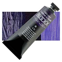 Blockx Artist Oil Color - Dioxazine Mauve, 35 ml Tube and swatch
