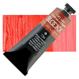 Blockx Artist Oil Color - Pyrrolo Red, 35 ml tube and swatch