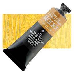 Blockx Artist Oil Color - Cadmium Yellow Medium, 35 ml Tube and swatch