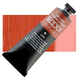 Blockx Artist Oil Color - Capucine Yellow Deep, 35 ml Tube and swatch