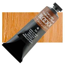 Blockx Artist Oil Color - Mars Yellow, 35 ml tube and swatch