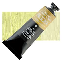 Blockx Artist Oil Color - Nickel Yellow, 35 ml tube and swatch