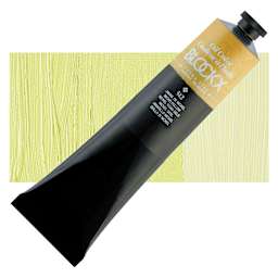 Blockx Artist Oil Color - Nickel Yellow, 200 ml tube and swatch