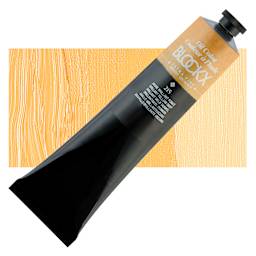 Blockx Artist Oil Color - Brilliant Yellow Deep, 200 ml Tube and swatch