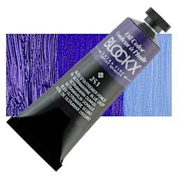 Blockx Artist Oil Color - French Ultramarine Blue Deep, 35 ml Tube and swatch