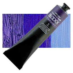 Blockx Artist Oil Color - French Ultramarine Blue Deep, 200 ml tube and swatch