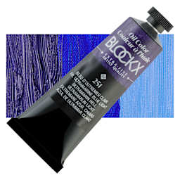 Blockx Artist Oil Color - French Ultramarine Blue Light, 35 ml tube and swatch