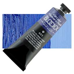 Blockx Artist Oil Color - Cobalt Blue Dark, 35 ml Tube and swatch