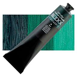 Blockx Artist Oil Color - Blockx Green, 200 ml Tube and swatch