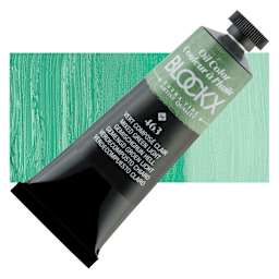 Blockx Artist Oil Color - Mixed Green Light, 35 ml tube and swatch