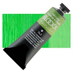 Blockx Artist Oil Color - Cadmium Green Pale, 35 ml Tube and swatch