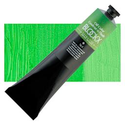 Blockx Artist Oil Color - Cadmium Green Pale, 200 ml Tube and swatch