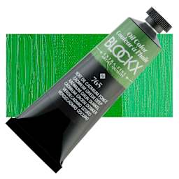 Blockx Artist Oil Color - Cadmium Green Deep, 35 ml Tube and swatch