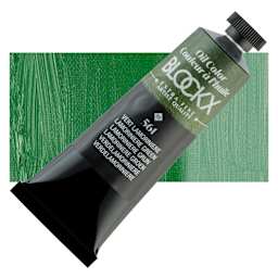 Blockx Artist Oil Color - Lamoriniere Green, 35 ml tube and swatch