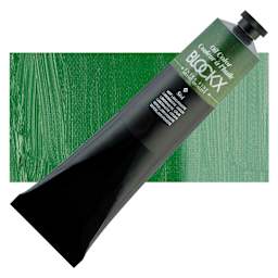 Blockx Artist Oil Color - Lamoriniere Green, 200 ml tube and swatch