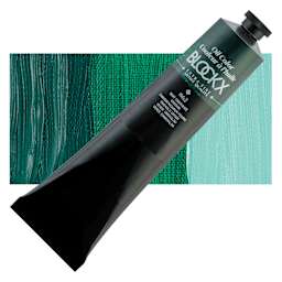 Blockx Artist Oil Color - Viridian, 200 ml tube and swatch