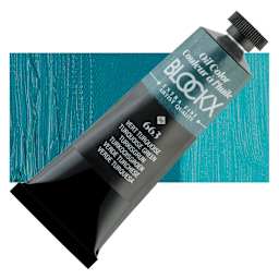 Blockx Artist Oil Color - Turquoise Green, 35 ml tube and swatch