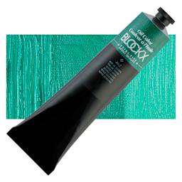 Blockx Artist Oil Color - Thaline Green, 200 ml tube and swatch