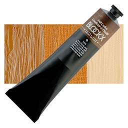 Blockx Artist Oil Color - Brown Ochre Light, 200 ml Tube and swatch