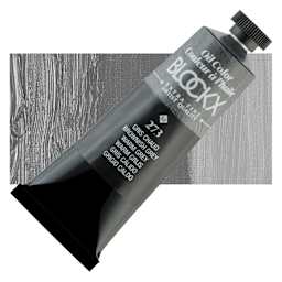 Blockx Artist Oil Color - Brownish Gray, 35 ml Tube and swatch