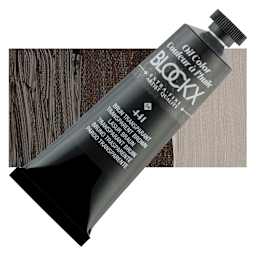 Blockx Artist Oil Color - Transparent Brown, 35 ml tube and swatch