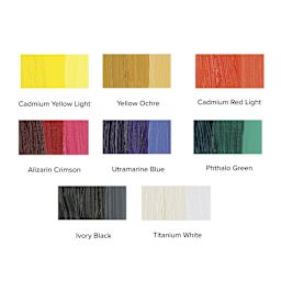 Gamblin 1980 Oils - Introductory Set, swatches