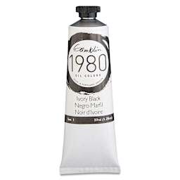 Gamblin 1980 Oils - Ivory Black, 37 ml tube