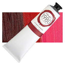 Gamblin 1980 Oils - Alizarin Crimson Permanent, 150 ml tube and swatch