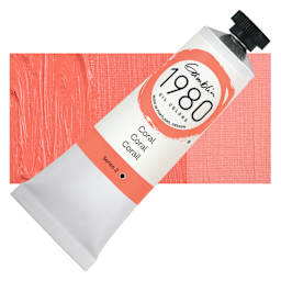 Gamblin 1980 Oils - Coral, 37 ml tube and swatch
