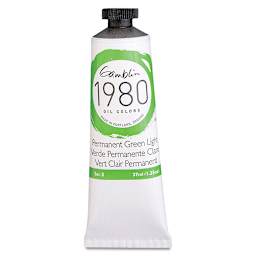 Gamblin 1980 Oils - Permanent Green Light, 37 ml tube