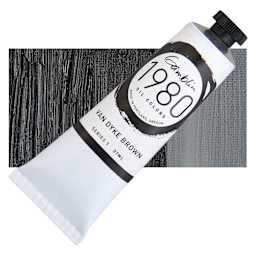 Gamblin 1980 Oil Paint - Van Dyke Brown, 37 ml tube and swatch