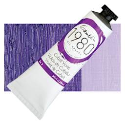 Gamblin 1980 Oil Paint - Cobalt Violet, 37 ml tube and swatch